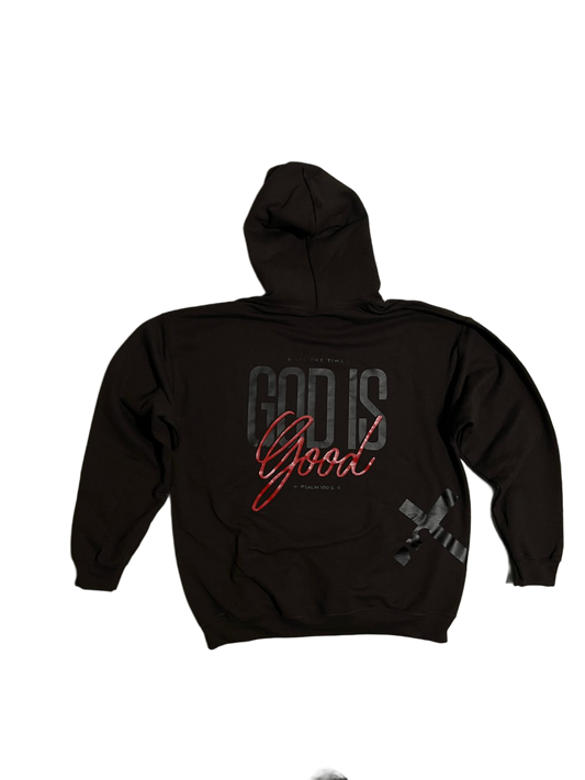 ''All the Time God is Good Psalm 100:5'' Brown Hoodie