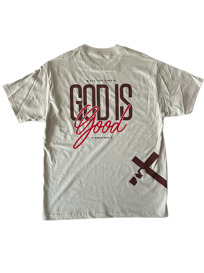 ''All the Time God is Good Psalm 100:5'' Beige T-Shirt