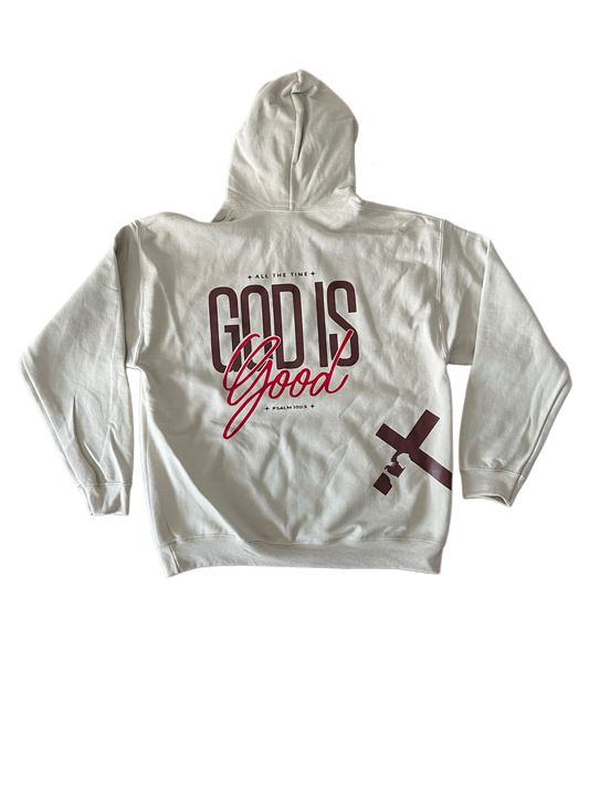 ''All the Time God is Good Psalm 100:5'' Cream Hoodie