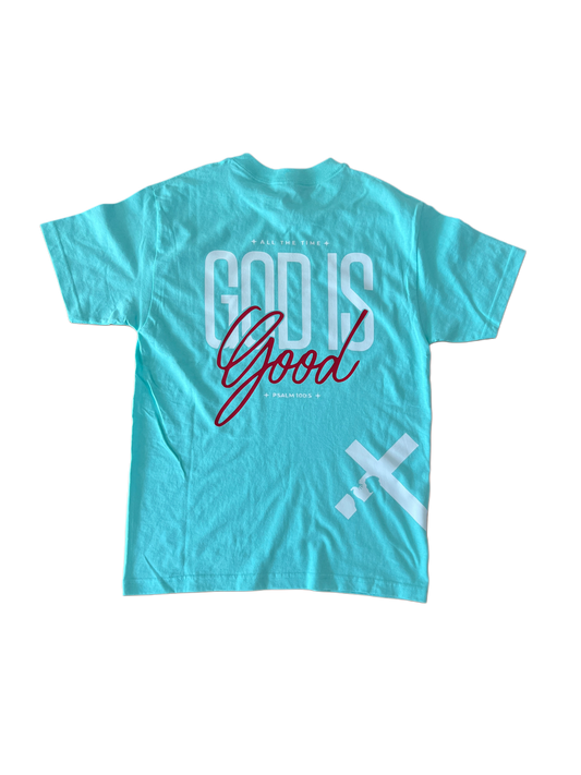 ''All the Time God is Good Psalm 100:5'' Blue Sky T-Shirt